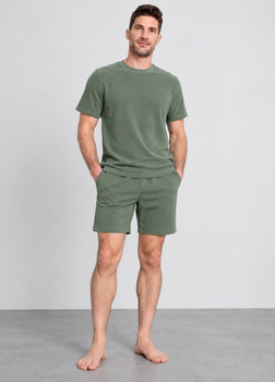 Комплект піжами Primark Textured Short Pyjama Set XL Для дому та сну Оливковий (10388)