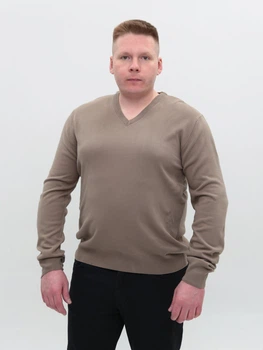 Свитер мужской бежевый тонкий кашемировый 20702-08-V XL