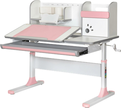 Детский стол Mealux Hamilton Multicolor PN с полкой (BD-680 W/G MC+PN с полкой)