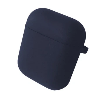 Чохол для AirPods 1/2 SILICONE CASE/MICROFIBER Midnight blue