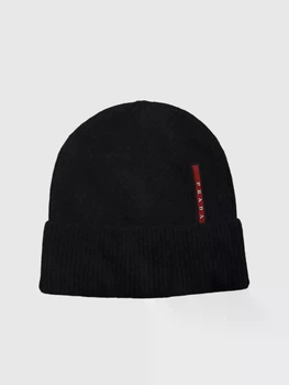 Шапка мужская черного цвета Prada HAT-PRD-001-BLK