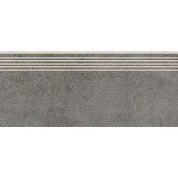 Сходинка з керамограніту Highbrook Dark Grey Steptread темно-сіра 8x598x298 мм