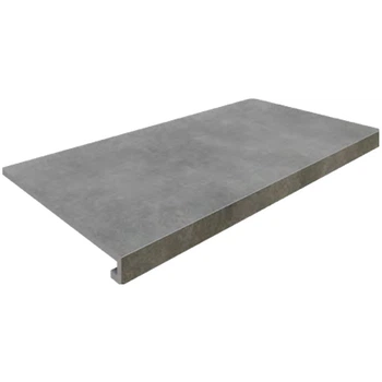 Ступенька из керамогранита Gptu 603 Grey Steptread Kapinos серая 8x598x318 мм