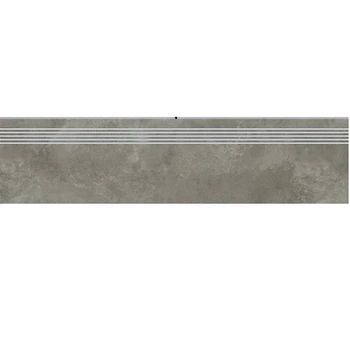Ступенька из керамогранита Quenos Grey Steptread серая 8x1198x298 мм
