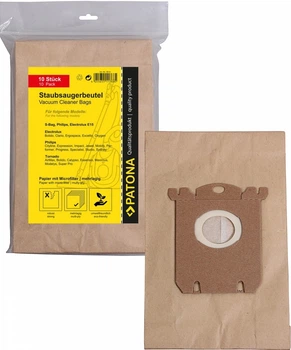 Wielowarstwowe worki PATONA do odkurzaczy S-Bag/Philips/Elektrolux E15 10 szt.
