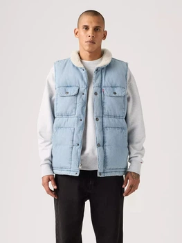 Теплый жилет джинсовый мужской Levi`s 648385496 M Голубой (1162822427)