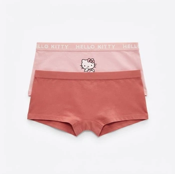 Трусики-шортики для девочки C&A 2 шт, Hello Kitty и однотон BS001751 размер 110-116