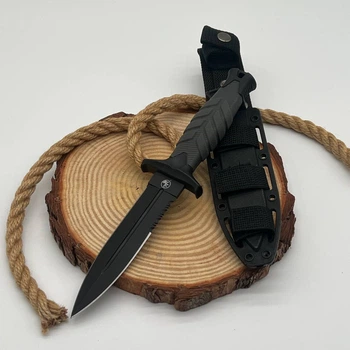Ніж туристичний з фіксованим клинком 1820 Microtech Outdoor Black у піхвах