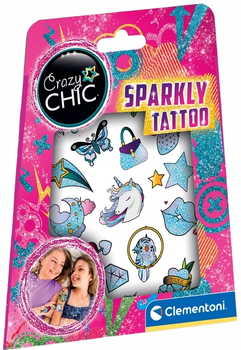 Zestaw tatuaży tymczasowych Clementoni Crazy Chic - Urban Tattoo Glitter 18685 (8005125186853)