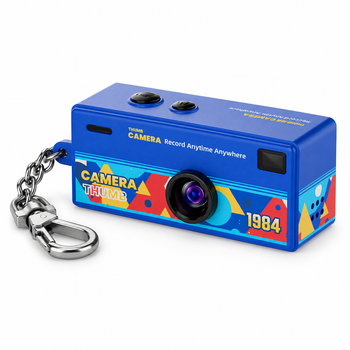 Цифрова міні-камера брелок Retro Mini з SD-картою 32 ГБ Синя
