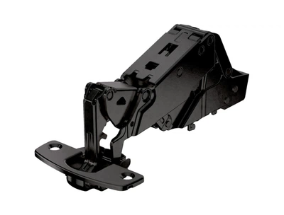 Завіса Hettich Sensys 8657i напівнакладна з дотягувачем, кут відкривання 165°, чорний обсидіан
