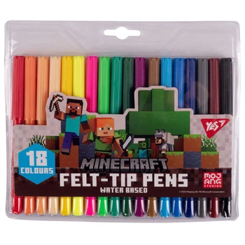 Фломастери YES Minecraft 18 кольорів (650549)