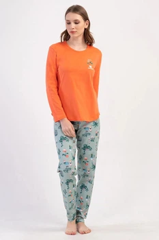 Пижама (кофта + штаны) женская Vienetta 196087 XL Коралловый (2200005169926)