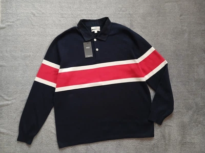 Мужской джемпер-поло в полоску Marks & Spencer р. 2XL