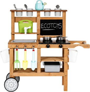 Дитяча грязьова кухня Ecotoys з дошкою для крейди TL055015 (5905817013357)