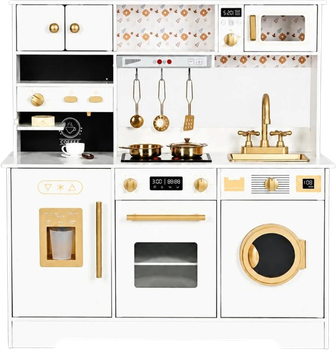 Дерев'яна дитяча кухня EcoToys 93 x 87.5 x 32.5 см Біла TL106009 (5905817013340)