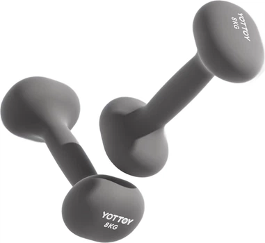 Гантелі Yottoy 2 x 8 кг, сірі