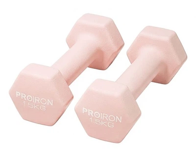 Гантелі PROIRON 2 x 1.5 кг, у вініловому покритті