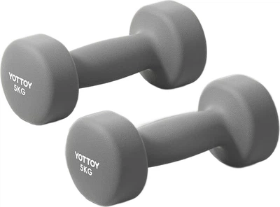 Гантелі Yottoy 2 x 5 кг, сірі