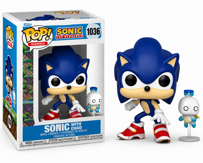 Фігурка Фанко Їжак Сонік та Чао №1036 Sonic The Hedgehog with Hero Chao Funko 80309