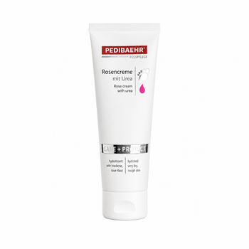 Крем для ніг PEDIBAEHR Rose Cream з 10% сечовиною, для дуже сухої та потрісканої шкіри стоп, інтенсивне зволоження та пом'якшення, з маслом Ши та шипшини, 125 мл