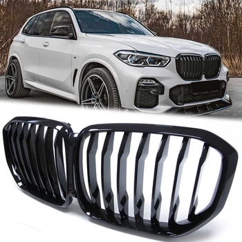 Ніздрі решітки радіатора переднього бампера BMW X5 G05 2019-2023 чорний глянець