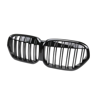 Ноздри решетки радиатора переднего бампера BMW X1 F48 2019-2022 Black 2BAR