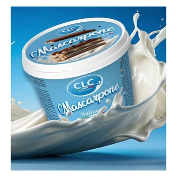 Сир крем Маскарпоне вершковий Італійський CLC Mascarpone Cream СЛС кулінарний десертний для Тірамісу Контейнер 500г