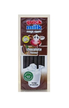 Трубочки для молока Гранули Без глютену Felfoldi Quick Milk Magic Sipper Chocolate Фелфолді смак Шоколадний 10шт Коробка 60г