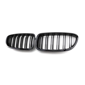 Ніздрі решітки радіатора переднього бампера BMW 5 series F10/F11/F18 2010-2017 Black 2BAR