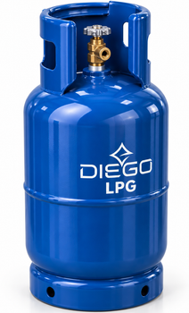 Газовый баллон LPG 27л для пропана, бутана и пропан-бутана, стальной DIEGO