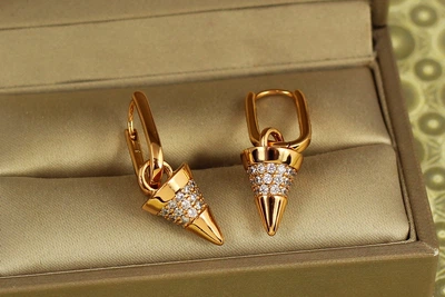 Сережки підвіски Xuping Jewelry конус 3,3 см золотисті