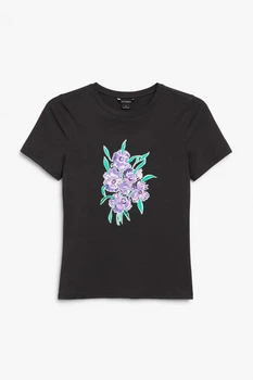 Укорочена футболка Monki 1137807001c72 XS чорна (100017470)