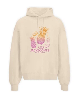 Худи из хлопка Jack & Jones 12255966c73 M бежевое (100017855)