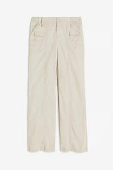 Штани карго з бавовни H&M 1203803004c72 40 бежеві (100017199)