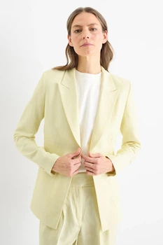 Піджак у складі з льоном C&A 2233951c71 34 жовтий (100016753)