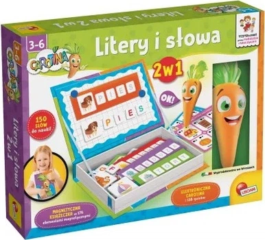Настільна гра Lisciani Carotina Літери та слова 2 в 1 19004 (8008324119004)