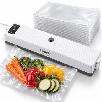 Вакууматор для продуктов Rospec PRO VS-280 белый (с набором пакетов)