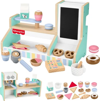 Деревянный игровой набор Fisher-Price Кофейня Wooden Coffee Shop Set (HXV22)