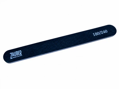 Пилка чёрная прямая узкая (шт.) 180/240 грит Zauber-manicure 03-002J