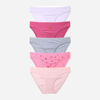 Набор трусиков слипов женских хлопковых Victoria's Secret 958392726 M 5 шт Яркий микс (1162689314)