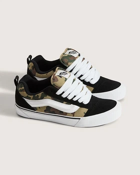 Чоловічі кеди Vans Knu Skool Camo Black камуфляжні chunky y2k skate old skool sk8-hi oversized