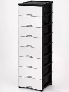 Пластиковий комод Neo білий на 8 ярусів 171 × 45 × 35 см
