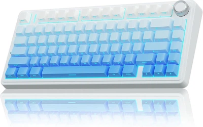 Клавиатура беспроводная игровая AULA F75 Gasket LEOBOG Reaper Axis Switch RGB Cloud Blue (75%)