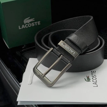 Ремень мужской кожаный Lacoste в подарочной упаковке