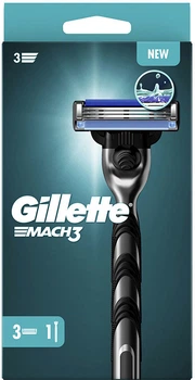Бритва чоловіча Gillette Mach3 з 3 змінними касетами (8001090472694)