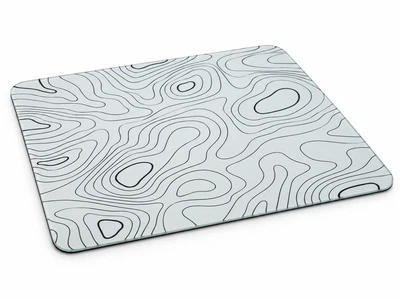 Скляний килимок для миші WorkPlaceShop BigWhiteWaves білий 300x350x5 мм (WPS-GL-BWW-300x350)