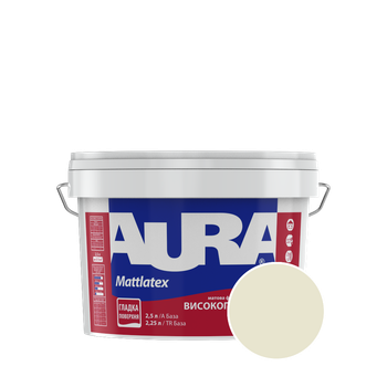 Краска интерьерная моющаяся Aura Mattlatex RAL 100 90 10 (топлёное молоко) матовая 2.5 л