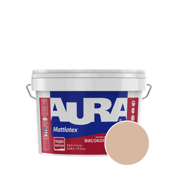 Краска интерьерная моющаяся Aura Mattlatex 3D Siena 105 (персиковый беж) матовая 2.5 л
