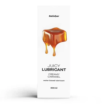 Лубрикант на водній основі Satisfyer Juicy Lubricant Creamy Caramel 300 мл, інтимний змазка з ароматом карамелі легко змивається водою смазка для сексу